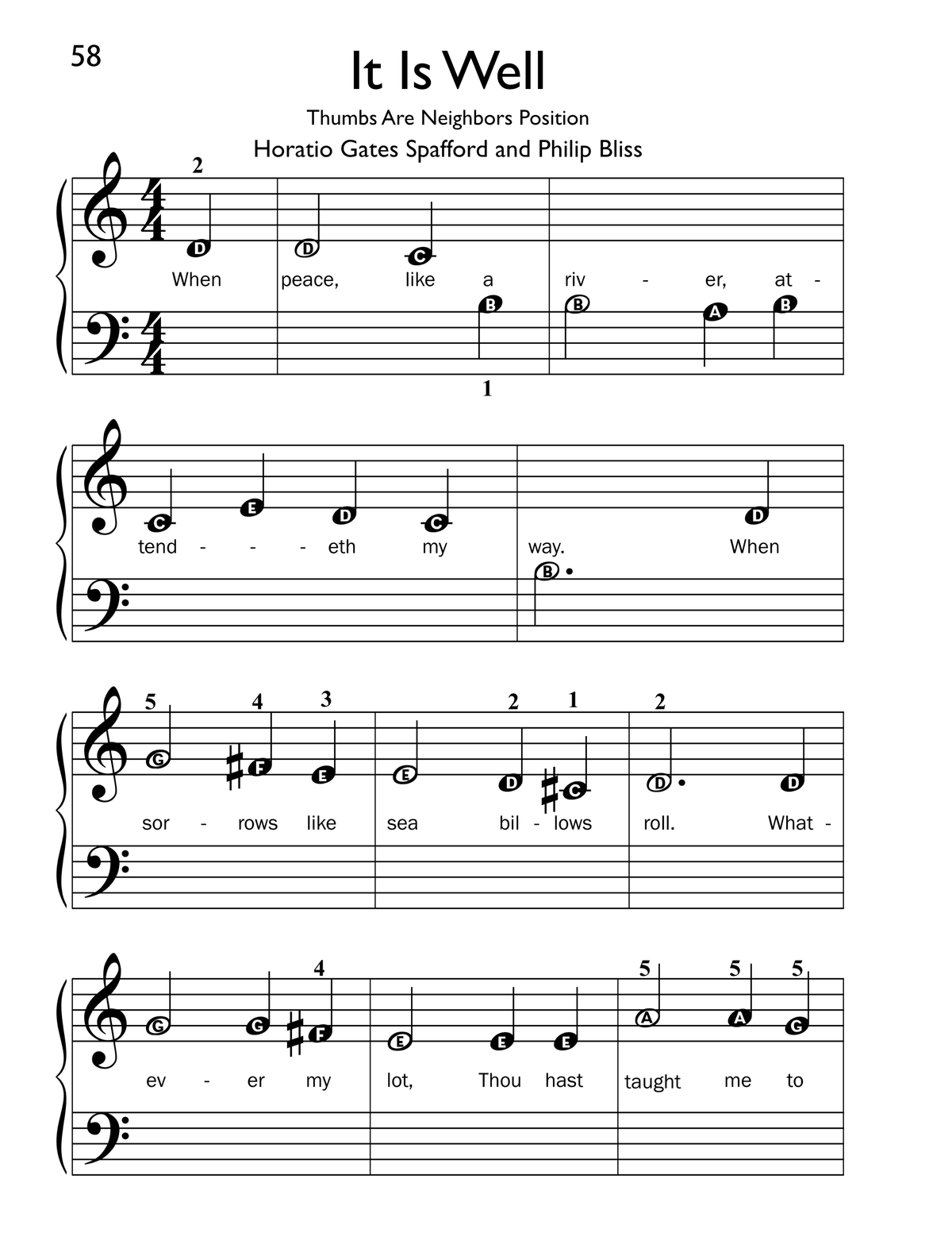 Easy Piano Hymns for Beginners Level 2