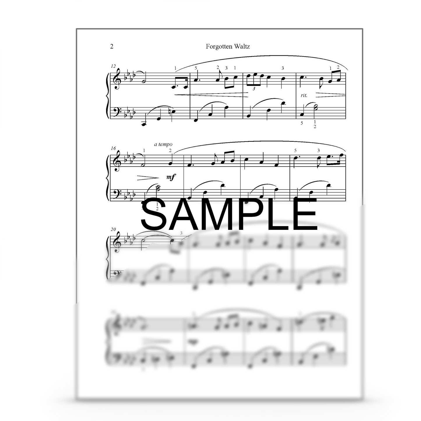 Forgotten Waltz - Intermediate Piano Solo