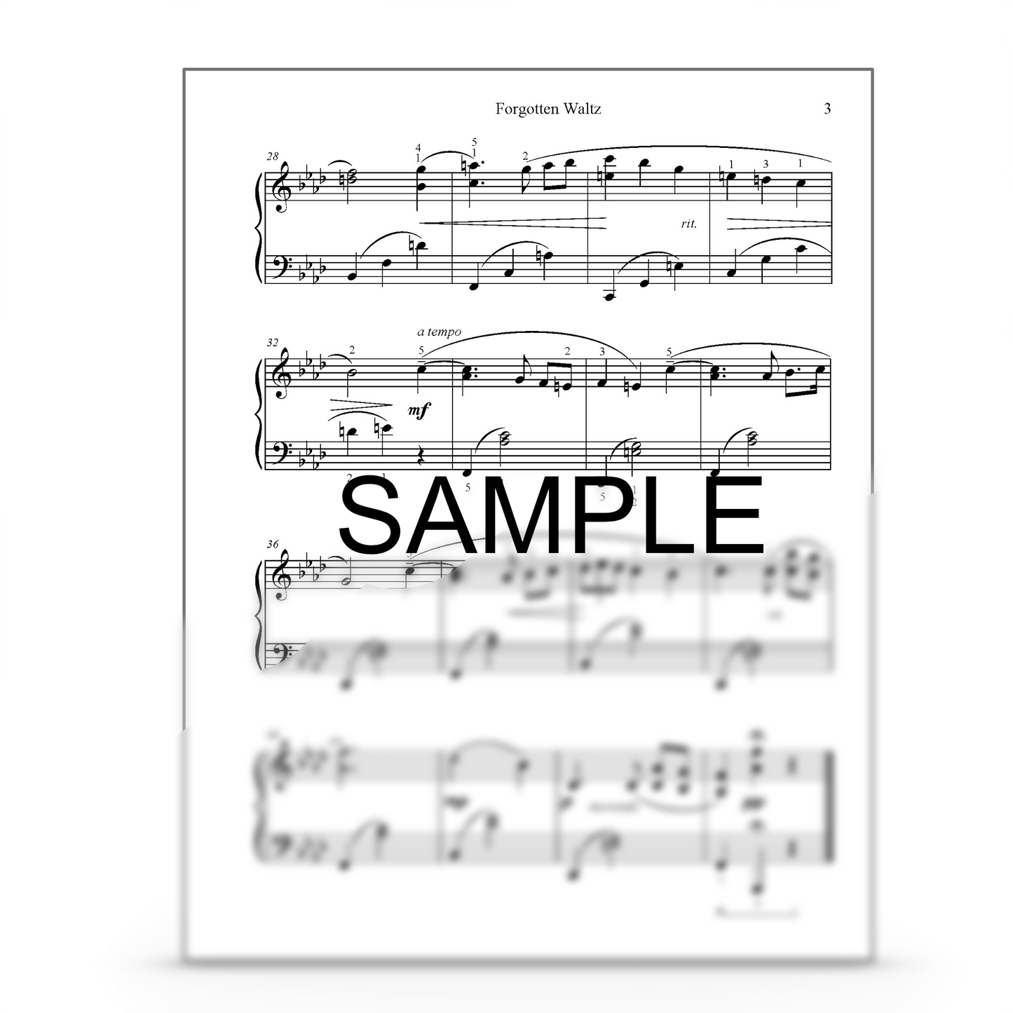 Forgotten Waltz - Intermediate Piano Solo
